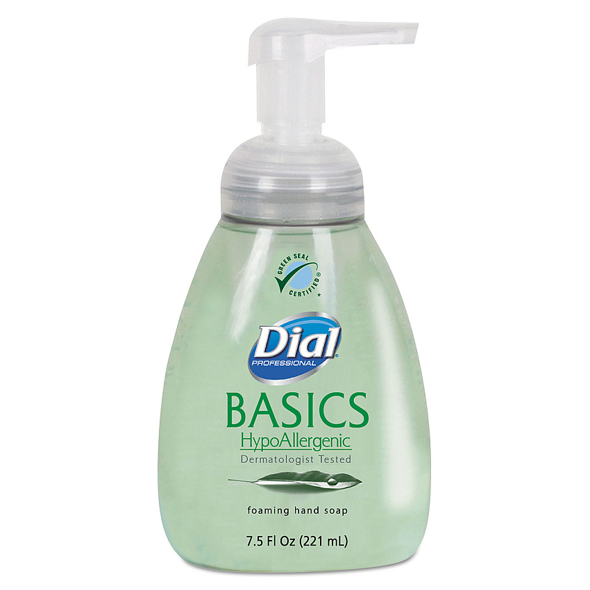 Dial Basics Hypoallergenic Foaming Hand Wash, Honeysuckle Scent, 7.5 oz (06042)
