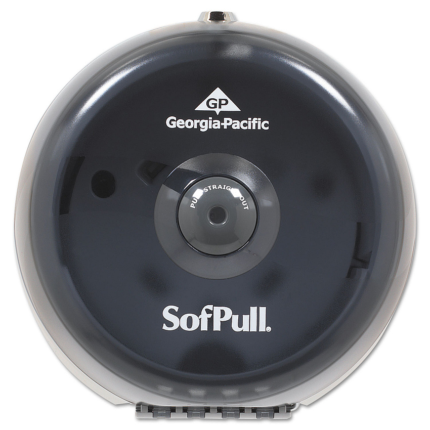 Sofpull Mini Centerpull Single-roll Bath Tissue Dispenser, 8.75 X 7 X 9, Smoke