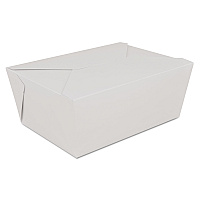 Champpak Retro Carryout Boxes, #4, 7.75 X 5.5 X 3.5, White, Paper, 160/carton