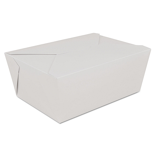Champpak Retro Carryout Boxes, #4, 7.75 X 5.5 X 3.5, White, Paper, 160/carton