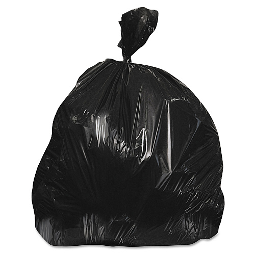 Heritage Reprocessed Resin Can Liners, 55 gal, 1.5 mil, 36" x 58", Black, 100/Carton (X7258AK)