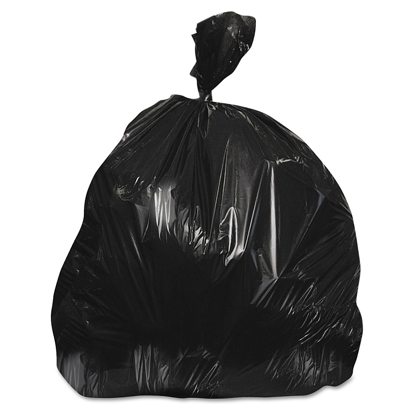 Heritage Reprocessed Resin Can Liners, 55 gal, 1.5 mil, 36" x 58", Black, 100/Carton (X7258AK)