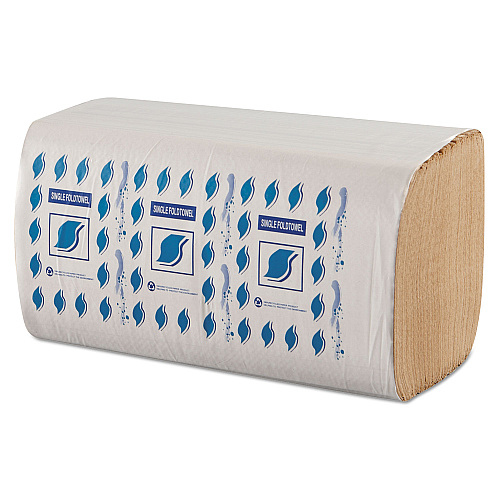 GEN&reg; Single Fold Paper Towels, 1-Ply, Brown, 4008 Towels (GENSF5001K)