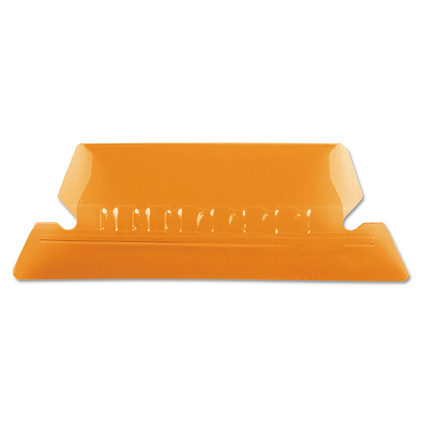 Pendaflex Transparent Colored Tabs For Hanging File Folders, 1/5-Cut, Orange, 2" Wide, 25/Pack (42ORA)