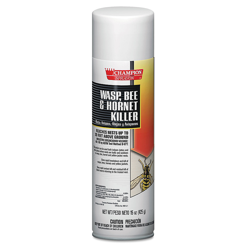 Chase Products Champion Sprayon Wasp, Bee and Hornet Killer, 15 oz Aerosol Spray, 12/Carton (5108)