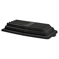 Hinged Dome Tilt Truck Lid, 31.75w X 61d X 8.75h, Black
