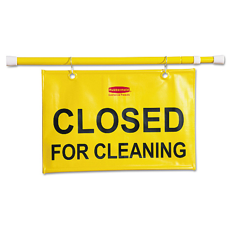 Rubbermaid Commercial Site Safety Hanging Sign, 50 x 1 x 13, Yellow (9S15YEL)