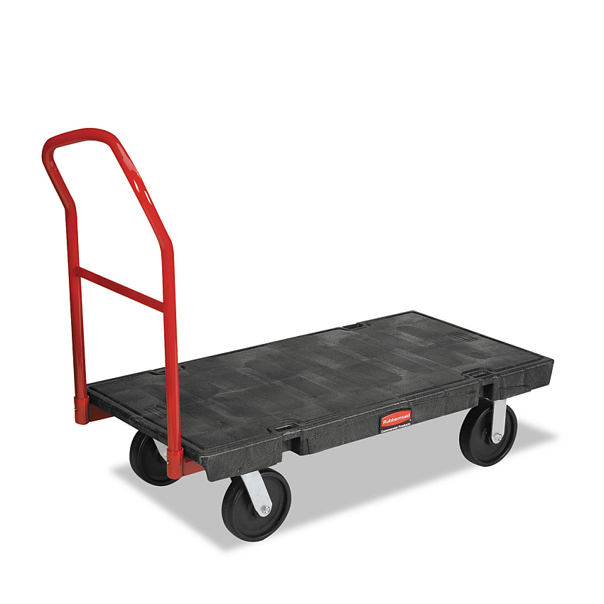 Rubbermaid Commercial Platform Truck, 2,000 lb Capacity, 24 x 48 x 7, Black (4441BLA)