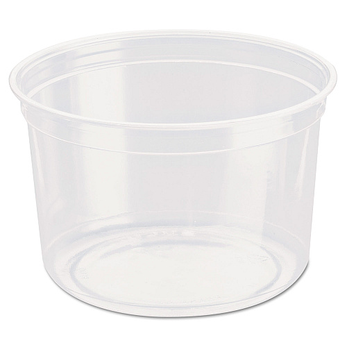 Dart Bare Eco-Forward RPET Deli Containers, 16 oz, Clear, 500/Carton (DM16R)