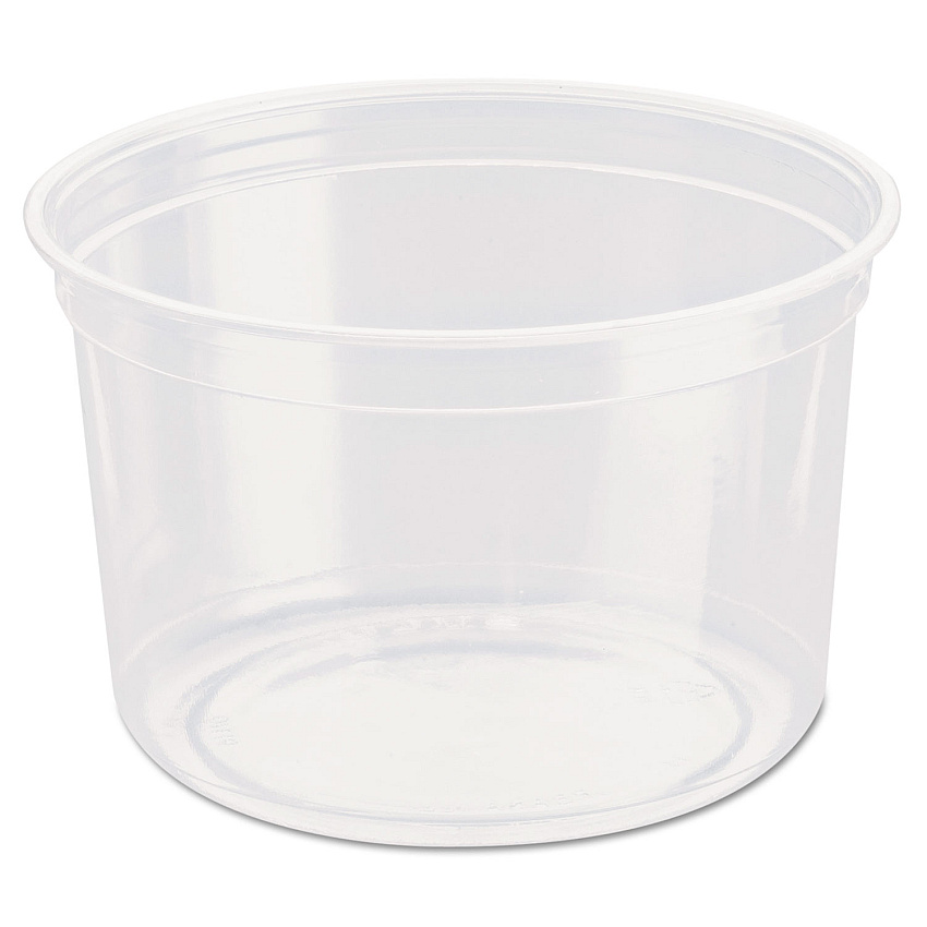 Dart Bare Eco-Forward RPET Deli Containers, 16 oz, Clear, 500/Carton (DM16R)