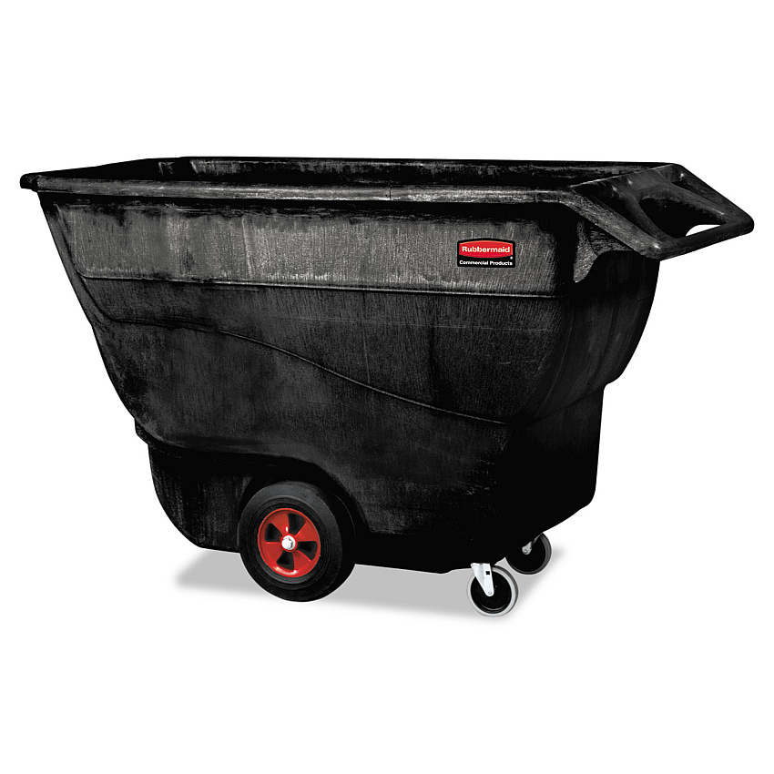 Rubbermaid Commercial Structural Foam Tilt Truck, 202 gal, 1,250 lb Capacity, Plastic, Black (9T15BLA)