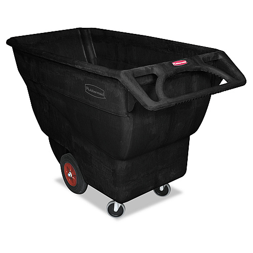 Rubbermaid Commercial Structural Foam Tilt Truck, 151 gal, 1,000 lb Capacity, Plastic, Black (1013BLA)