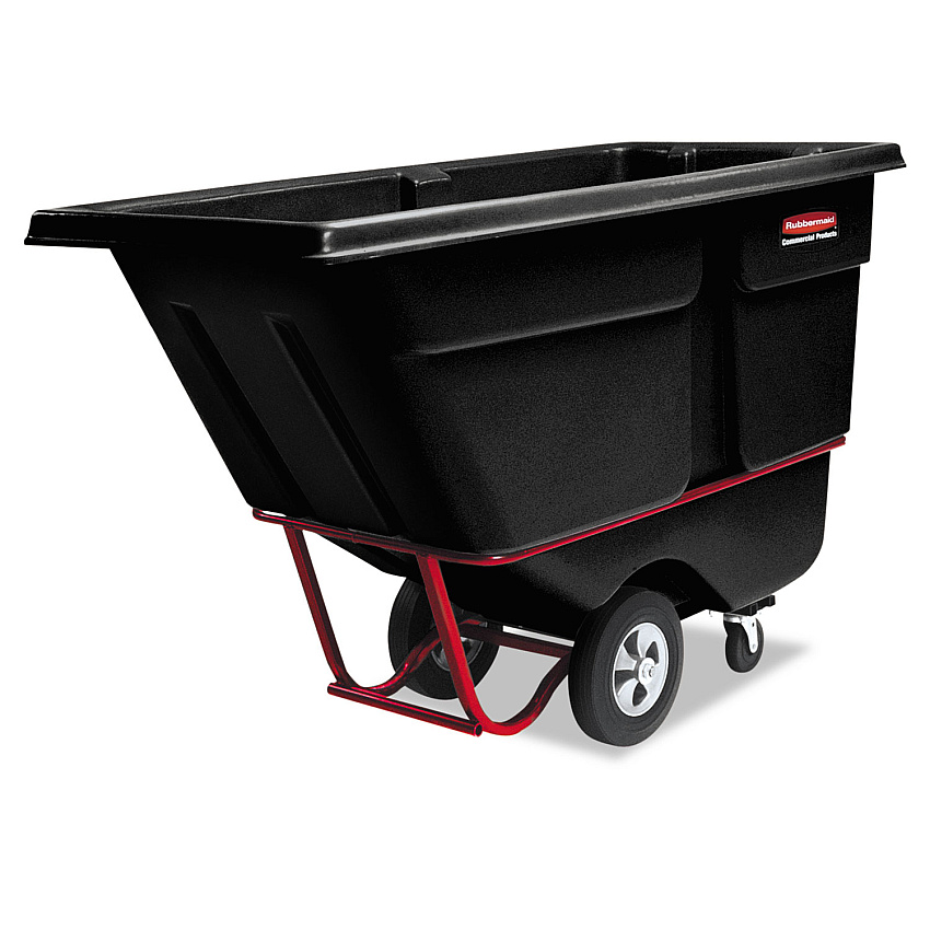Brute Rotomolded Tilt Truck, 202 Gal, 2,100 Lb Capacity, Plastic, Black