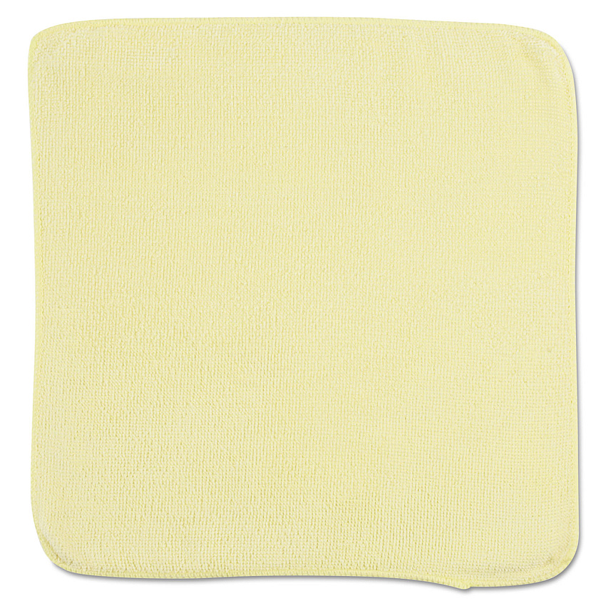 Rubbermaid Commercial Microfiber Cleaning Cloths, 12 x 12, Yellow, 24/Pack (1820580)