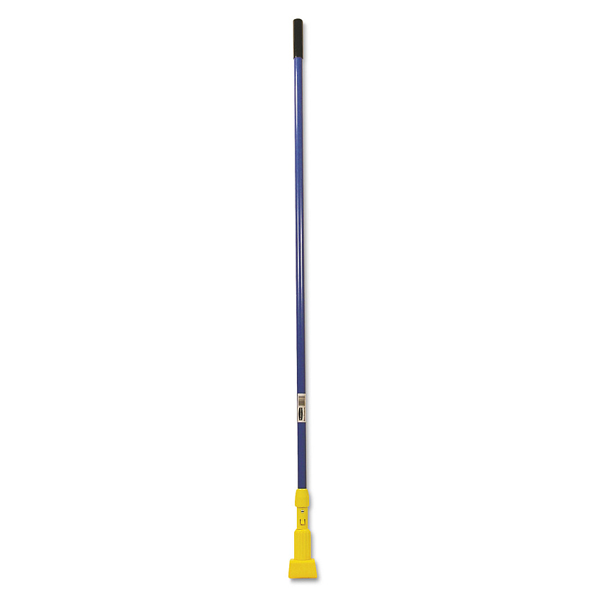Rubbermaid Commercial Gripper Fiberglass Mop Handle, 1" dia x 60", Blue/Yellow (H246BLU)