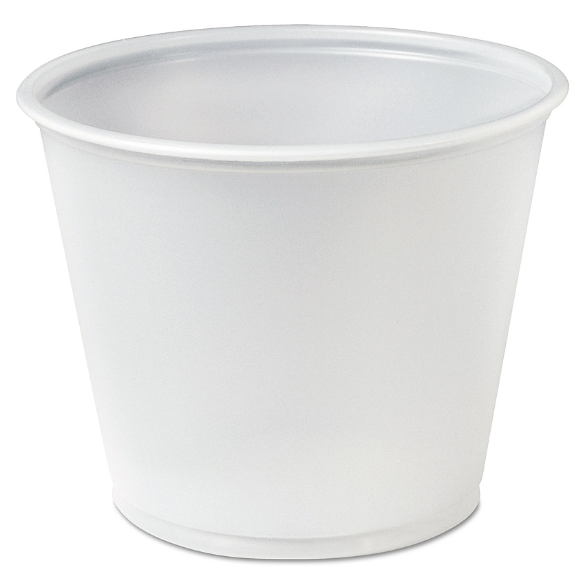 Dart Polystyrene Portion Cups, 5.5 oz, Translucent, 250/Bag, 10 Bags/Carton (P550N)