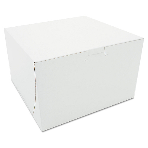 SCT White One-Piece Non-Window Bakery Boxes, 8 x 8 x 5, White, Paper, 100/Carton (09455)