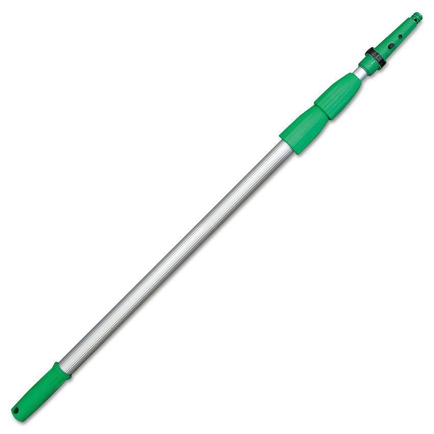 Unger Opti-Loc Aluminum Extension Pole, 14 ft, Three Sections, Green/Silver (ED450)