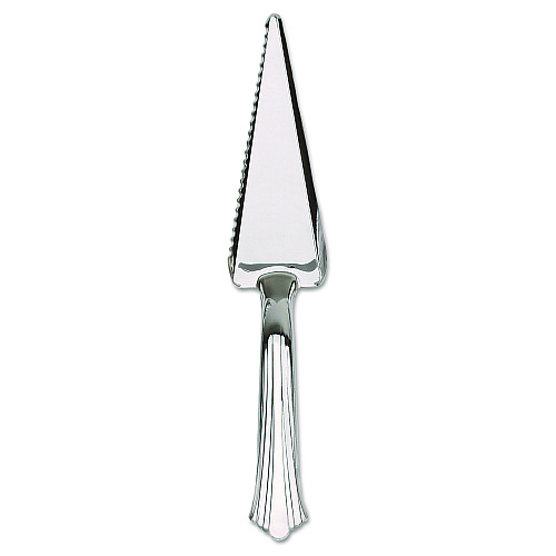 WNA Heavyweight Plastic Cake Cutter, Silver, 40/Carton (RFCTR)