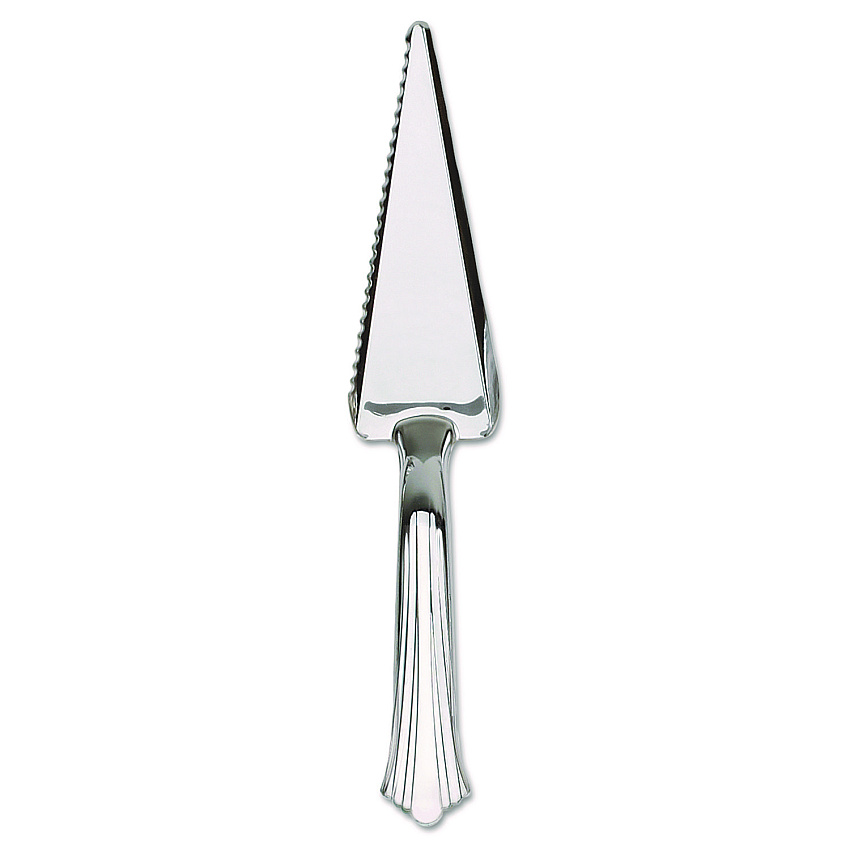 WNA Heavyweight Plastic Cake Cutter, Silver, 40/Carton (RFCTR)