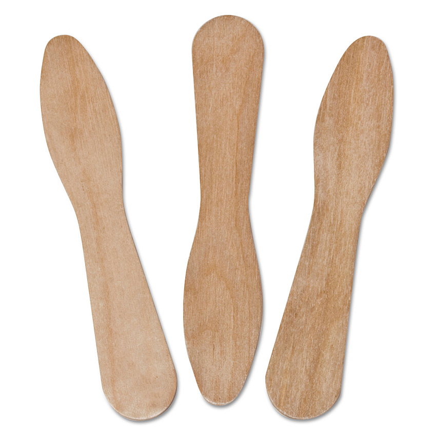 AmerCareRoyal Wooden Taster Spoons, 3.5", Natural, 1,000/Pack, 10 Pack/Carton (R832)