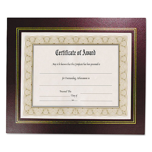 NuDell Leatherette Document Frame, 8.5 x 11, Burgundy, Pack of Two (21200)