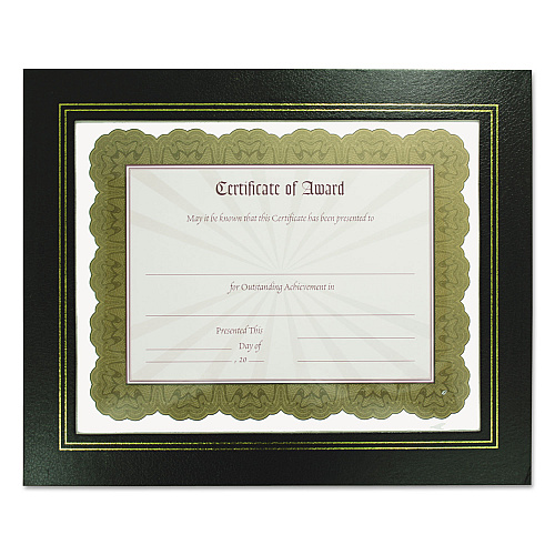 NuDell Leatherette Document Frame, 8.5 x 11, Black, Pack of Two (21202)
