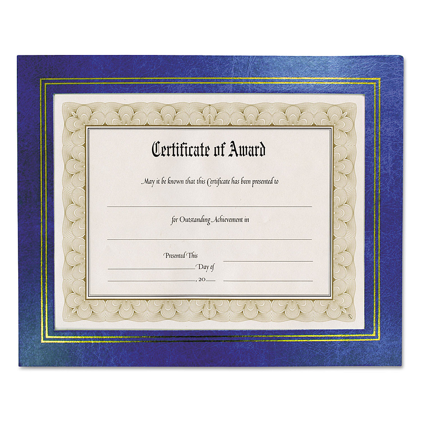 NuDell Leatherette Document Frame, 8.5 x 11, Blue, Pack of Two (21201)