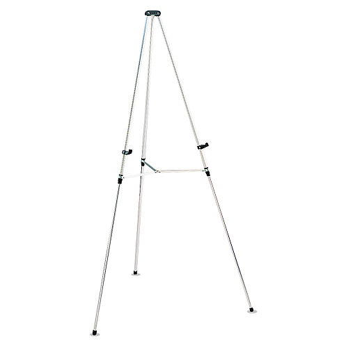 Quartet Lightweight Telescoping Tripod Easel, 38" to 66" High, Aluminum, Silver (50E)