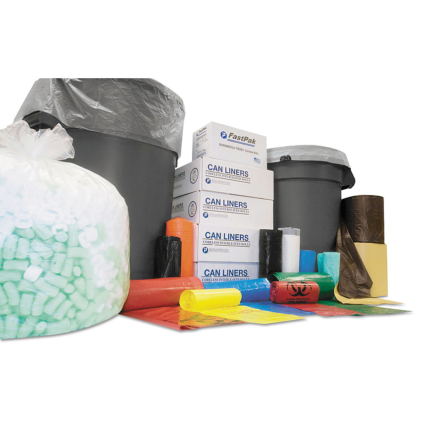 Inteplast Group Institutional Low-Density Can Liners, 56 gal, 1.4 mil, 43" x 47", Black, 100/Carton (SLW4347SHK)