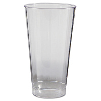 WNA Classic Crystal Tumblers, 16 oz, Plastic, Clear, Fluted, Tall, 20/Pack, 12 Packs/Carton (CC16240)
