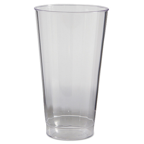 WNA Classic Crystal Tumblers, 16 oz, Plastic, Clear, Fluted, Tall, 20/Pack, 12 Packs/Carton (CC16240)