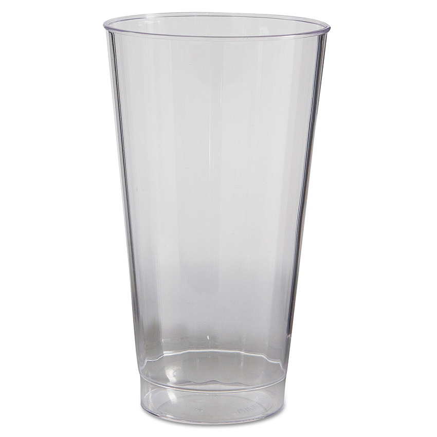 WNA Classic Crystal Tumblers, 16 oz, Plastic, Clear, Fluted, Tall, 20/Pack, 12 Packs/Carton (CC16240)