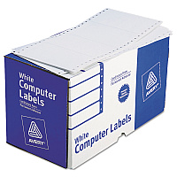 Avery Dot Matrix Printer Mailing Labels, Pin-Fed Printers, 2.94 x 5, White, 3,000/Box (4076)