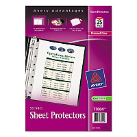 Avery Top Load Sheet Protector, Heavyweight, 8.5 x 5.5, Clear, 25/Pack (77004)