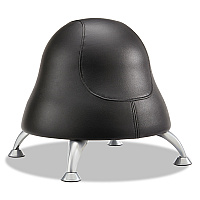 Safco Runtz Ball Chair, Backless, Supports Up to 250 lb, Black Seat, Silver Base (4756BV)
