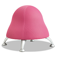 Safco Runtz Ball Chair, Backless, Supports Up to 250 lb, Bubble Gum Pink Seat, Silver Base (4755PI)