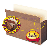 Smead Redrope TUFF Pocket Drop-Front File Pockets with Fully Lined Gussets, 5.25