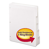 Smead Three-Ring Binder Index Divider, 5-Tab, 11 x 8.5, White, 20 Sets (89415)