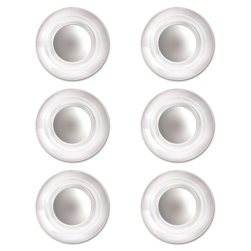 Quartet Glass Magnets, Large, Clear, 0.45" Diameter, 6/Pack (85391)