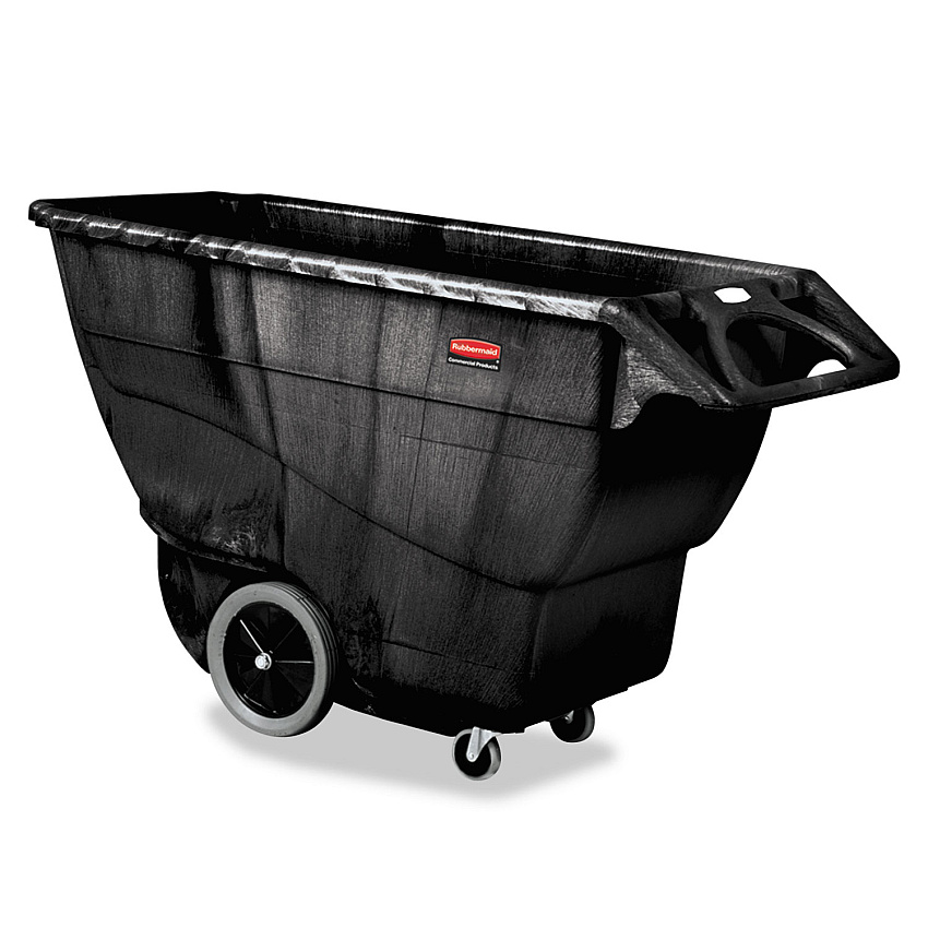 Structural Foam Tilt Truck, 202 Gal, 2,100 Lb Capacity, Plastic, Black