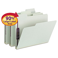 Smead SuperTab Pressboard Fastener Folders with Two SafeSHIELD Fasteners, 2