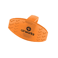 Airworks Bowl Clip Air Freshener, Mango Deodorizer For Toilets And Urinals, Long-lasting Restroom Odor Control, Orange, Box Of 12 (AWBC007-BX)