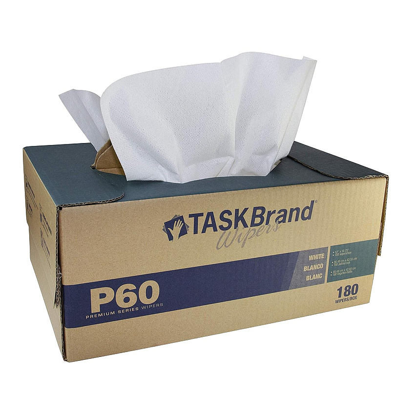 Taskbrand P60 Hydrospun Interfold Wiper, 11x16.75, 180/dc, Case Of 32400 (N-P060ITW)