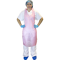 Apron Pe Red 10 Mic High, Case Of 1000 (DAP10-28X46-RD)