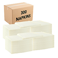 Mariposa Poly Spun Napkin 20x20 Ivory - Case Of 300 (NAP-IVORY-SPUN-CS)