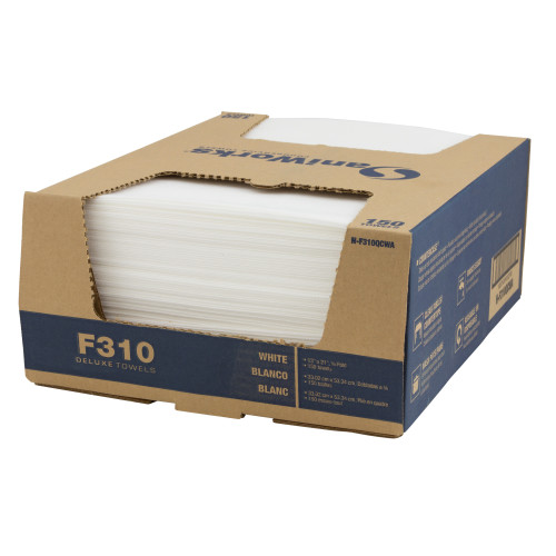 Deluxe Towel, White, 13x17, Quarter Fold - Case Of 150 (N-F310QCWA)