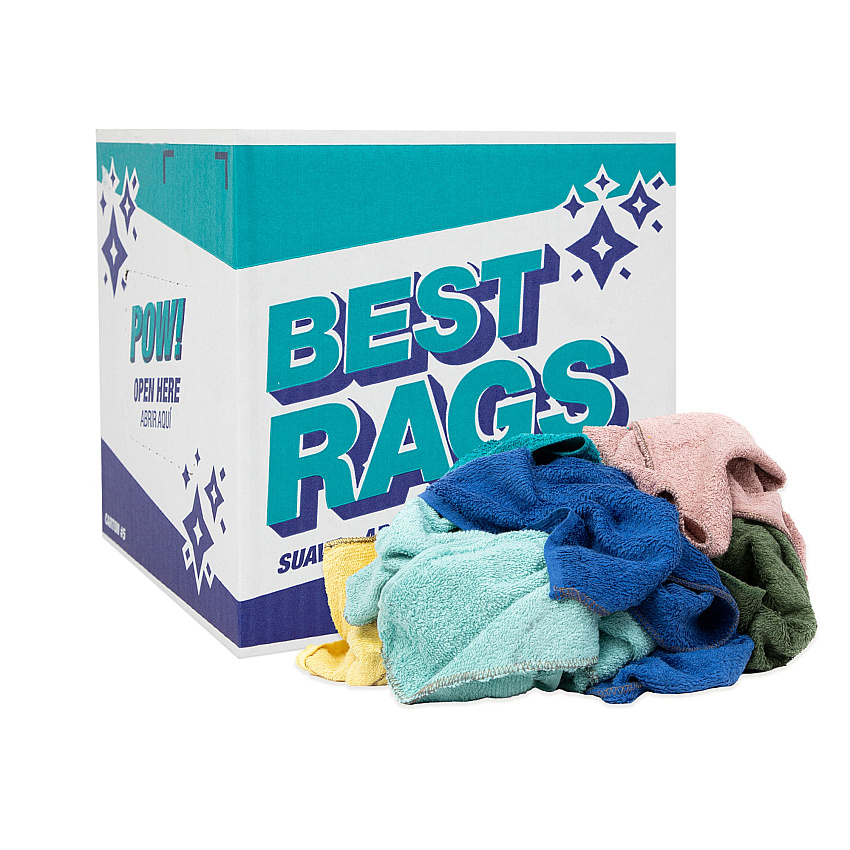 C60 Shop Towel Size Terry Wipers Colors 5lb Box (N-C60-5)