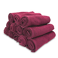 Cotton Salon Towel 16x28 Burgundy - Case Of 144 (BB-1628-3BUR-CS)
