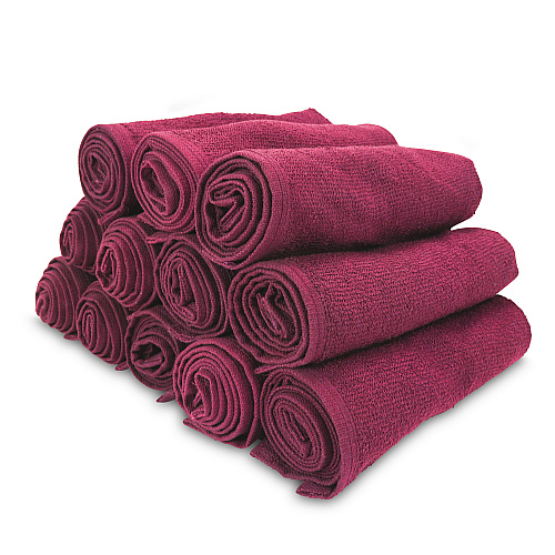 Cotton Salon Towel 16x28 Burgundy - Case Of 144 (BB-1628-3BUR-CS)